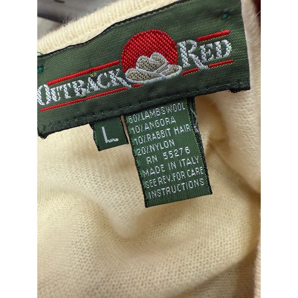 Outback Red Women L beige embroidered women sweater lace - Picture 4 of 4